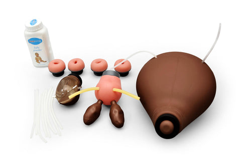 Simulator ginecologic, piele închisă la culoare