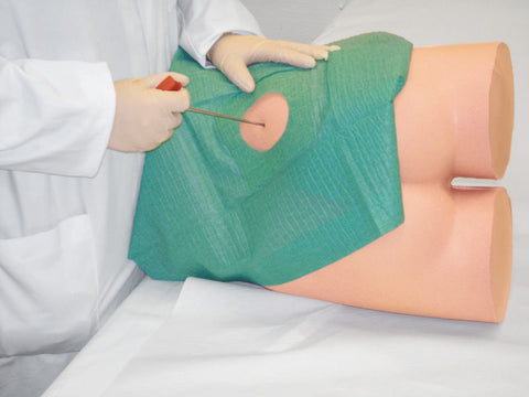 Simulator pentru injecție i.m. și biopsie cu ac din creasta iliacă