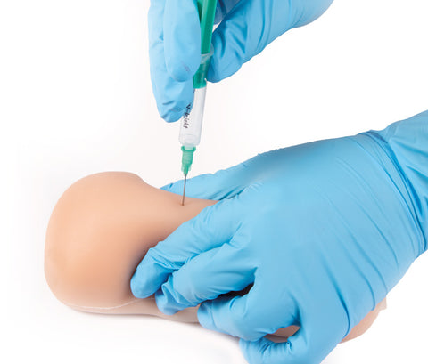 Simulator cu centuri pentru vaccinare și injecție IM și subcutanată