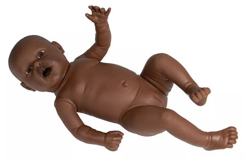 Bebeluș pentru exerciții de părinți, femeie, culoare piele inchisă, 2,4 kg