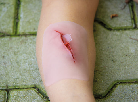 Moulage rană "tăiere cu fragment de sticlă"
