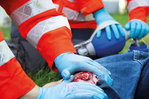 Moulage fractura deschisă, picior cu funcție de sângerare