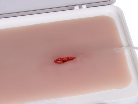 Wound moulage Stab wound with bleeding function