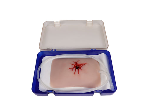 Wound Moulage Shot Groin, Wound Packing