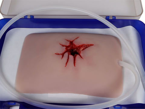 Wound Moulage Shot Groin, Wound Packing
