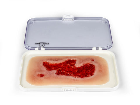 Rană simulator ulcer arterial la picior, mic, faza de granulație