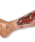 Rană simulator ulcer arterial la picior, mare, faza de exudare