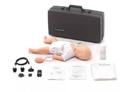 Resusci Baby QCPR, compatibil cu aplicație, cap cu căi aeriene