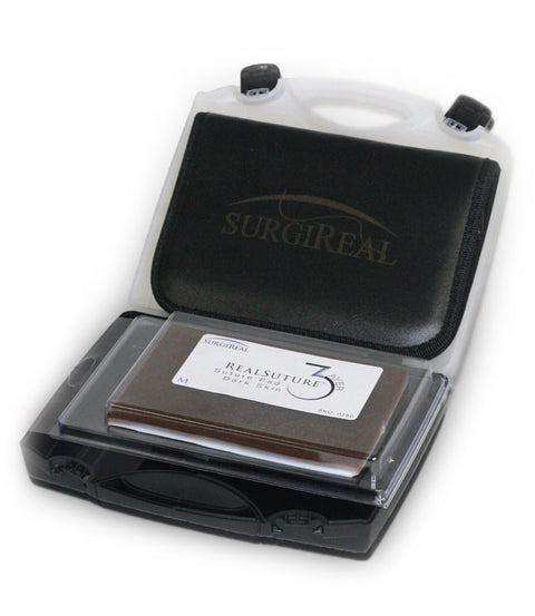 Suture Training Kit with Medium 3-layer RealSuture Suture Pad Dark Skin